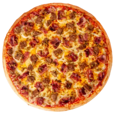 Cheesy burger delux pizza