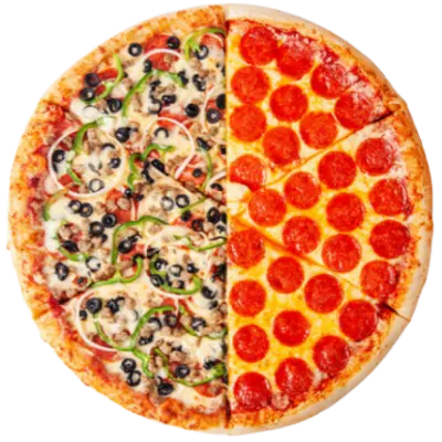 combo and pepperoni pizza