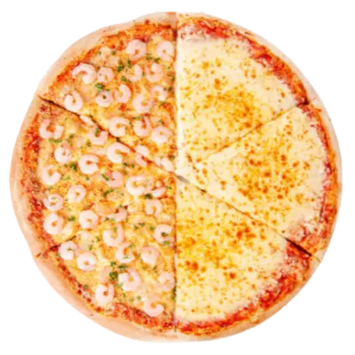  garlic shrimp and cheese pizza