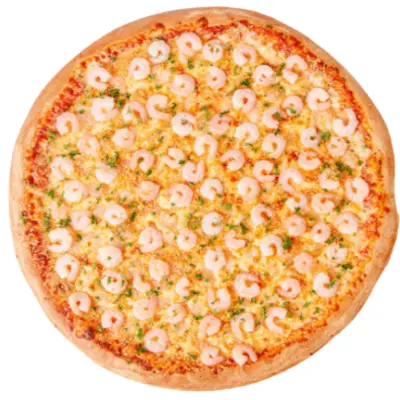 garlic & shrimp pizza